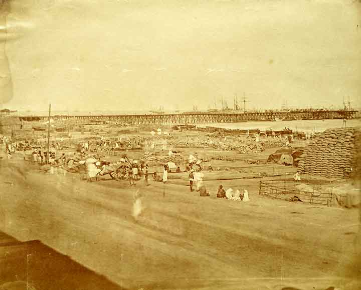 View of The Iron Pier From Parry's Corner Madras, 1895 Photo