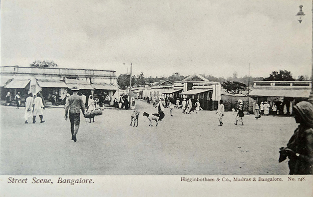 Vintage Postcard Bangalore Cantonment Market 1900