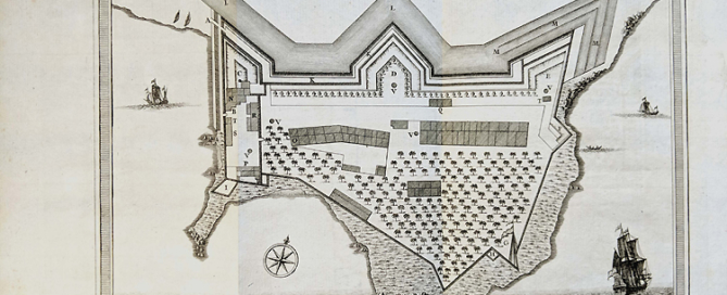 Antique Map Plan Of Fort At Coylan