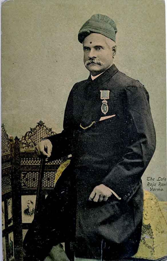 Raja Ravi Varma's Portrait Photo, 1904 Postcard