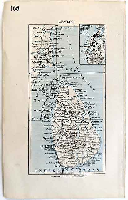 Nazi Germany's Map of Bombay With Eagle & Swastika Seal 1940s