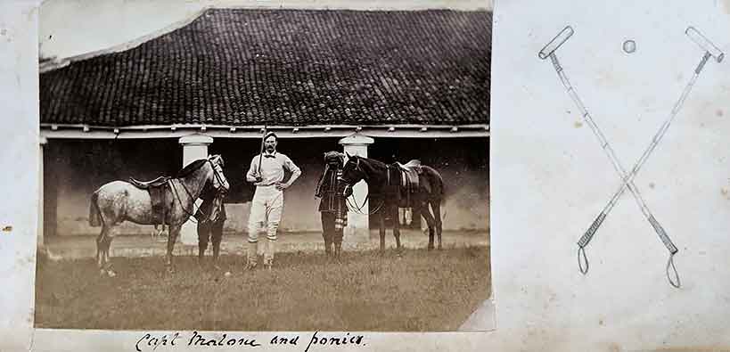 Polo Player Captain Malone British India Era, 1890 Photo