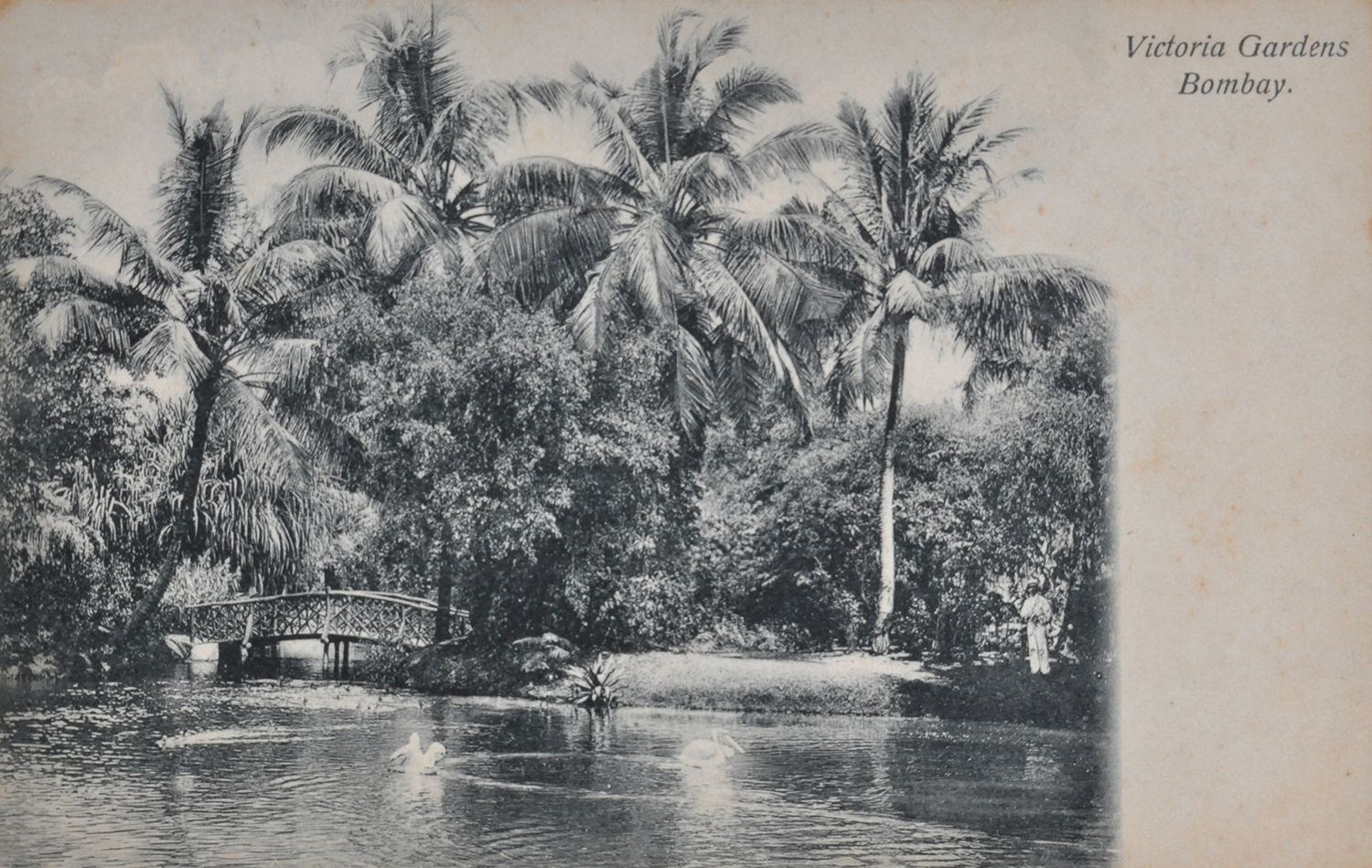 Victoria Gardens In Bombay – Old Postcard 1890