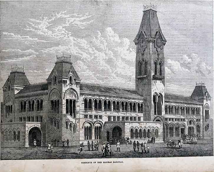 Madras Central Railway Station, 1873 Print