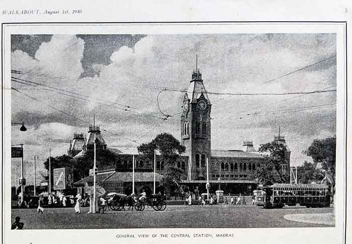 Madras Central Railway Station, 1940 Advertisement