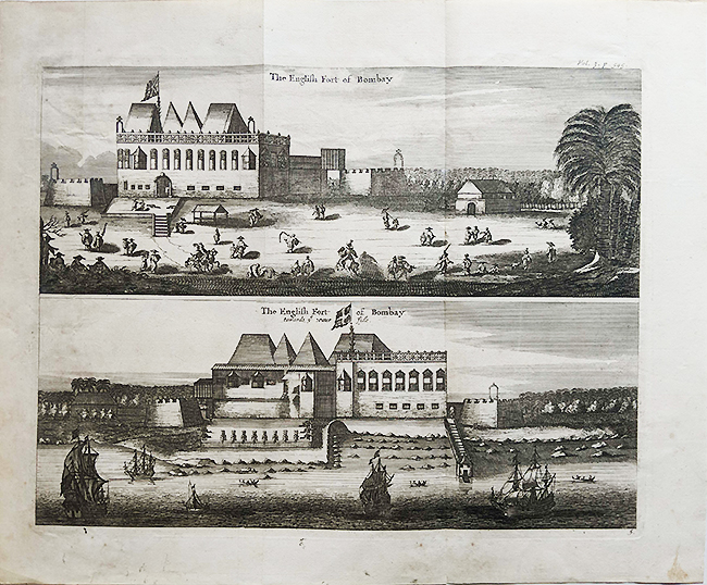 The British Fort In Bombay – Antique Plan 1755