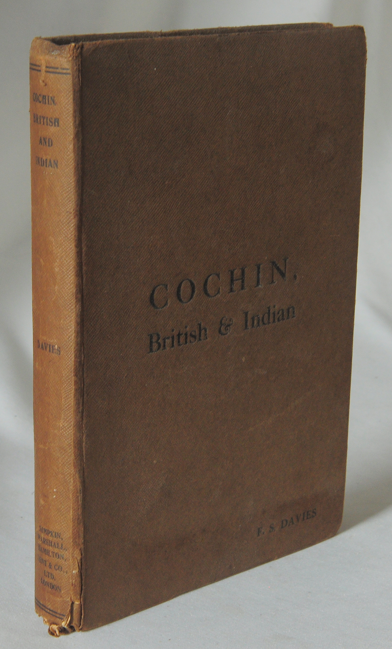 Vintage Book - Cochin British & Indian By F. S. Davies 1923