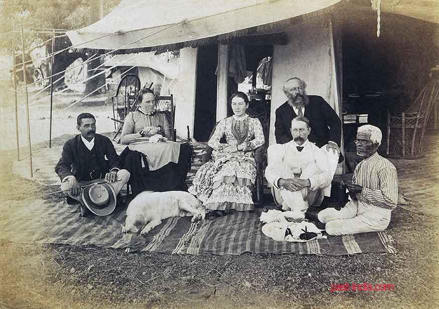 British Family On Vacation India, 1880 Photo