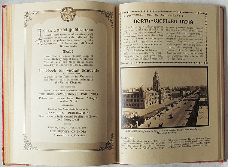 Vintage Book 1939 - The Handbook of India