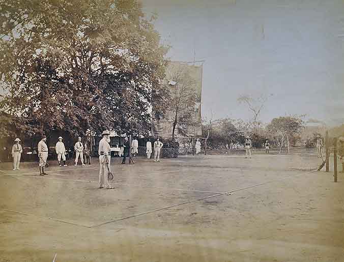 Tennis Game During British India Era, 1885 Photo