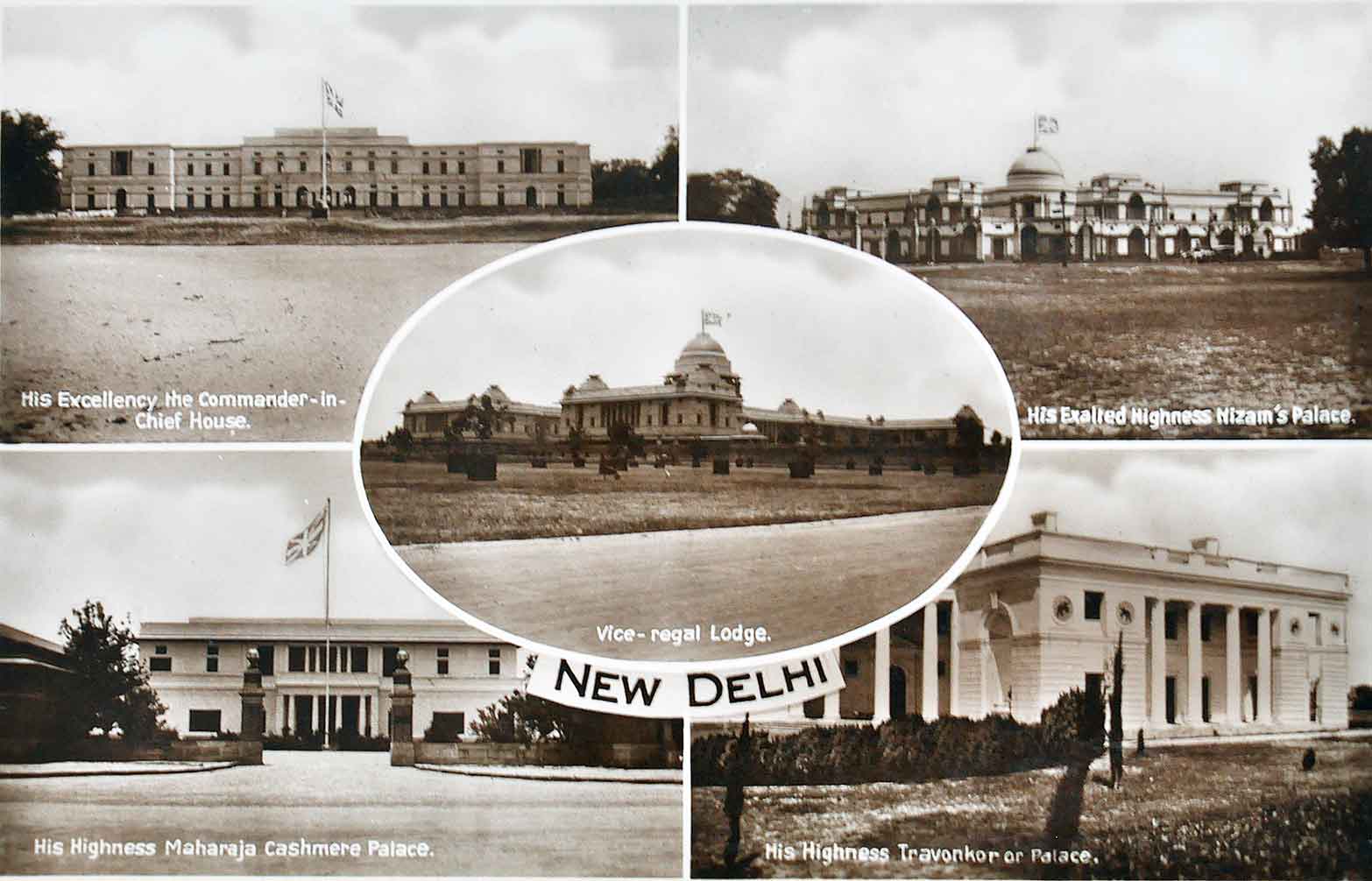 Views of Princely Palaces In Delhi,1939 Postcard