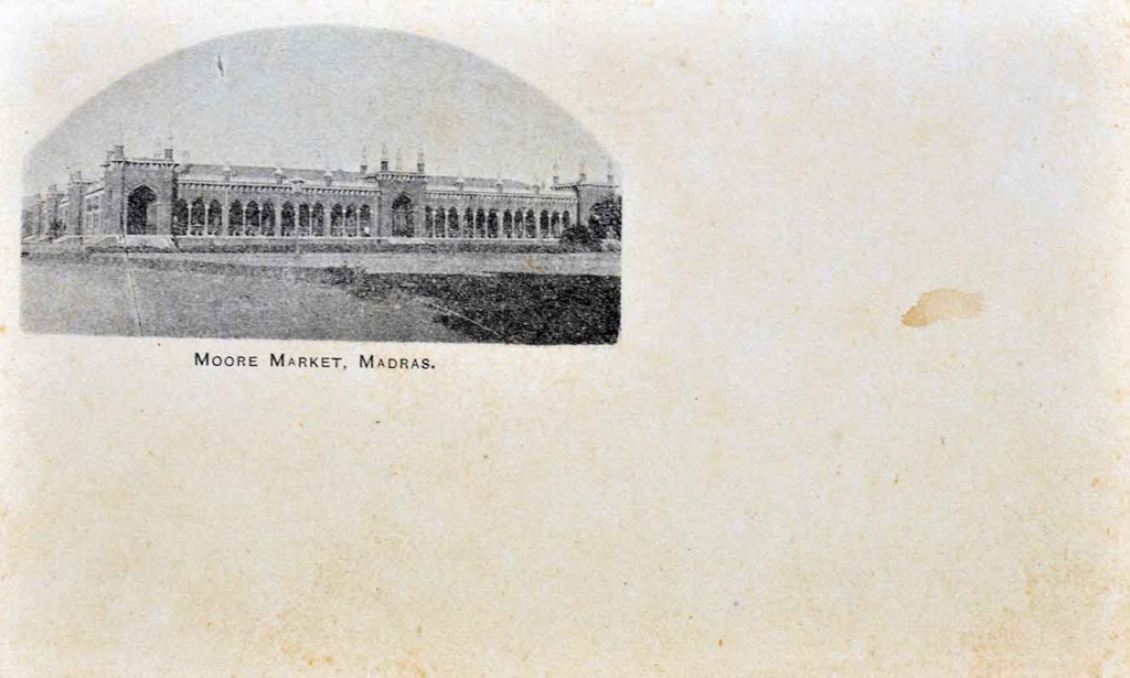 Newly Completed Moore Market Madras, 1900 Postcard