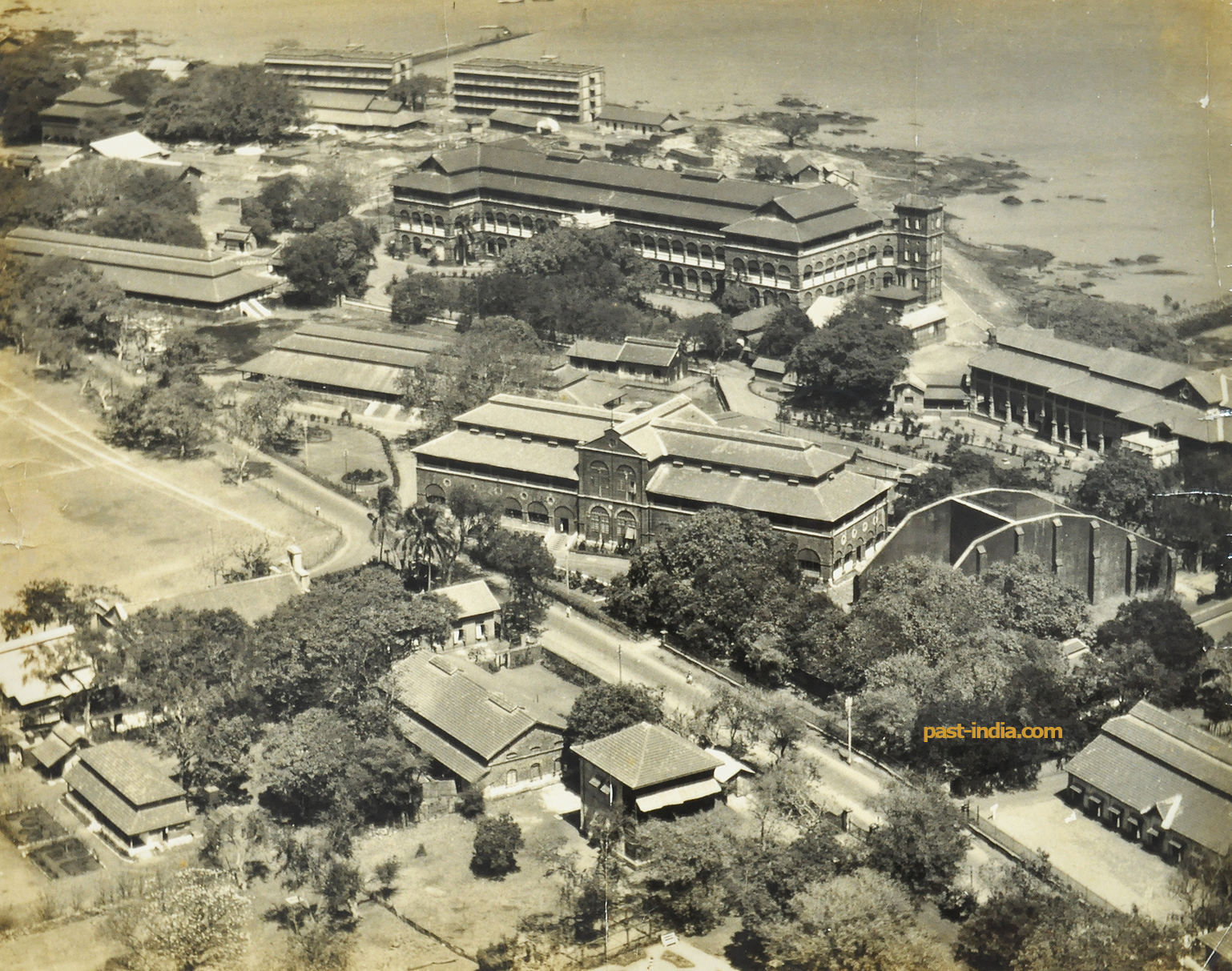 Aerial View of Bombay Fort Area, Old 1930 Photo