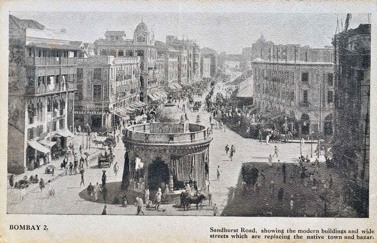 Round Temple Sandhurst Road Bombay - 2 Postcards 1920