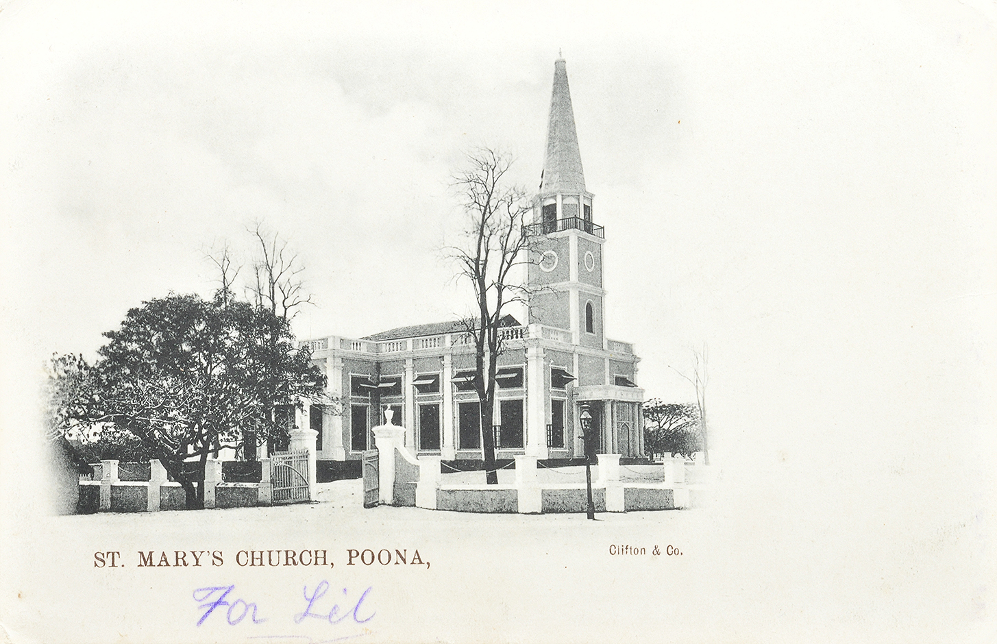 Oldest Church In The Deccan St Mary s Pune Old PC 1914 Past India