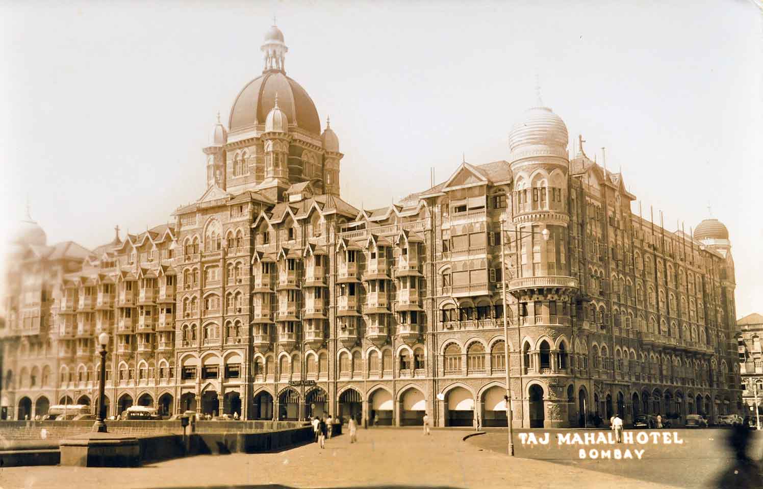 Four Views of The Taj Mahal Hotel Bombay - 4 Postcards 1905