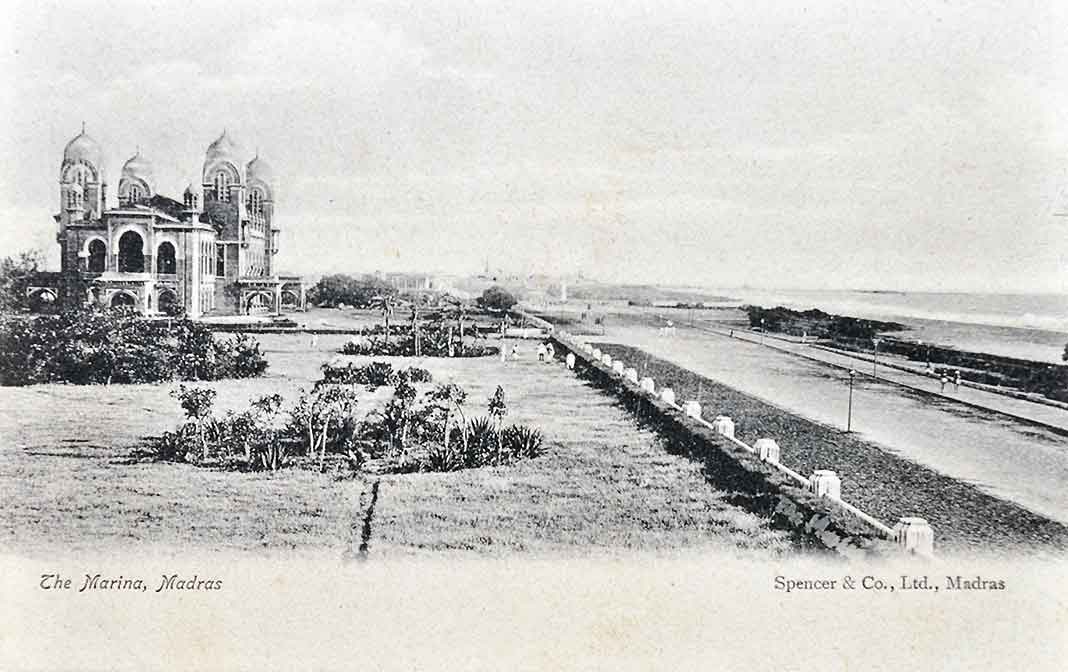 Marina & Senate House British Era Madras - 5 Postcards 1900