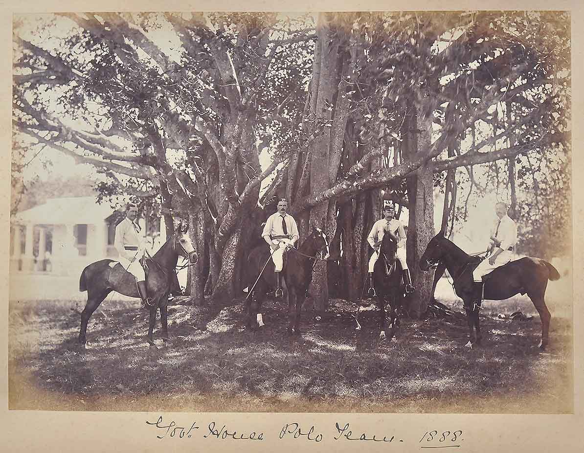 British Polo Team Madras, Old Photo 1888