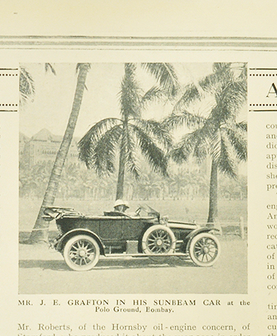 Sunbeam Car At Bombay Oval Maidan, Print 1916