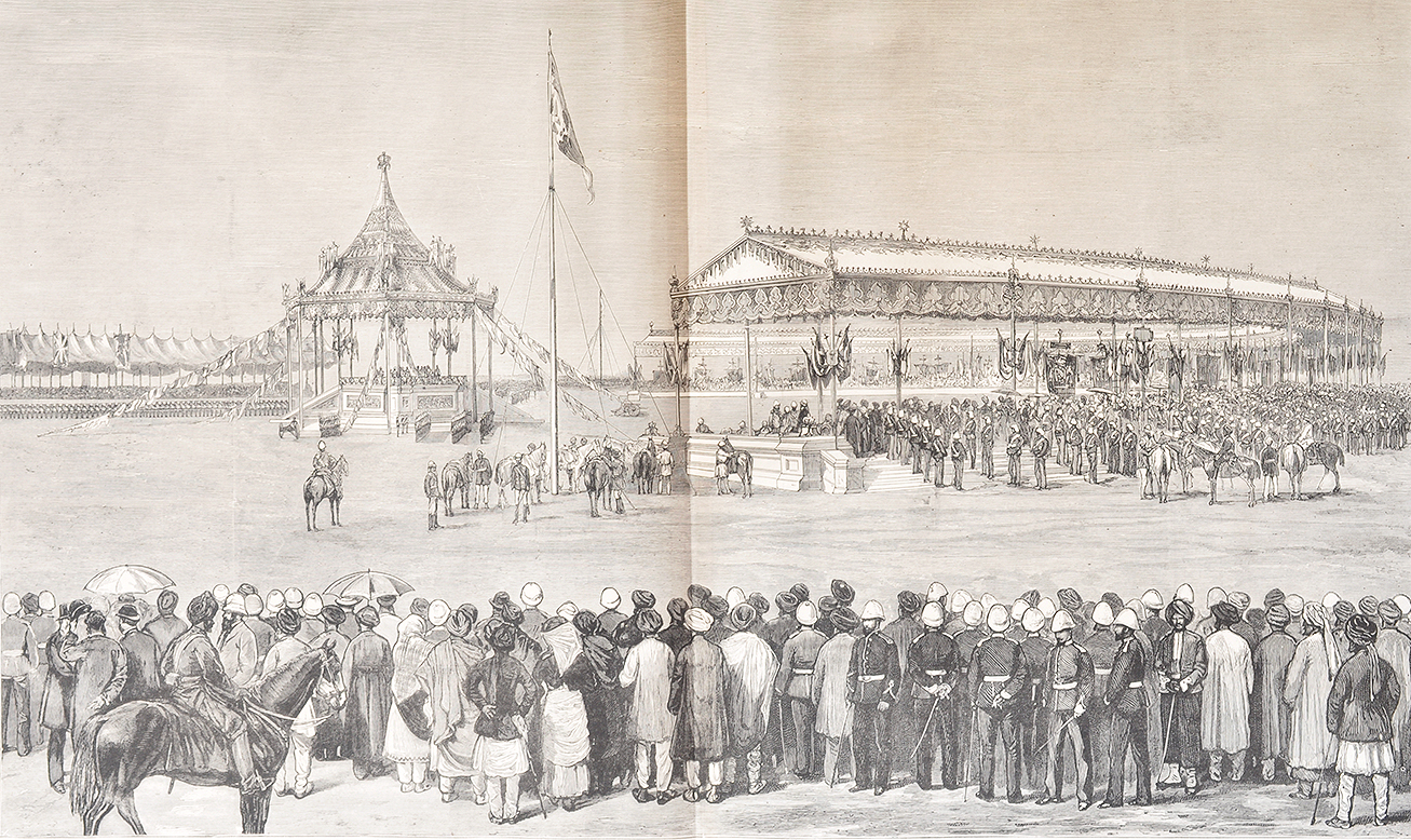 Queen Victoria's Delhi Durbar 1877, Old Print