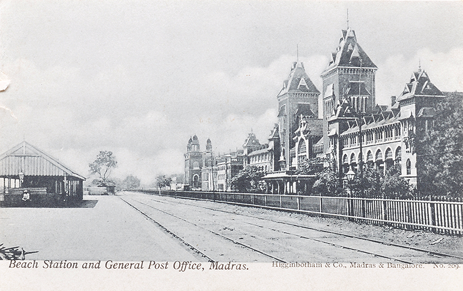 Madras Beach Station & General Post Office, 1928 PC