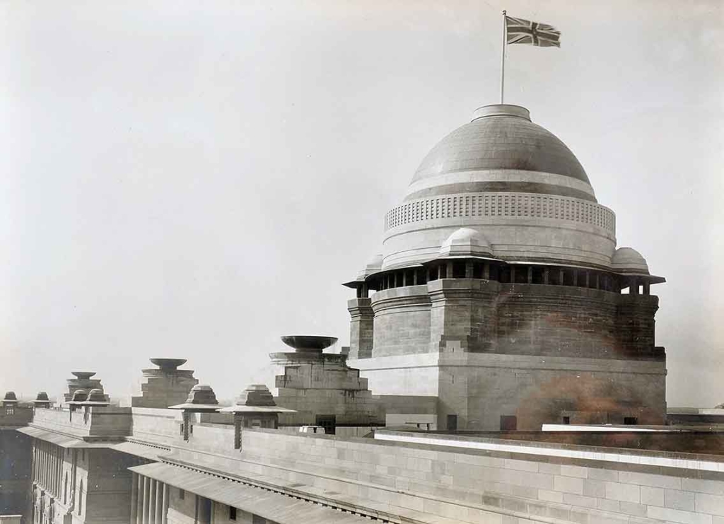 British Flag Flying Over Viceroy’s House Delhi,1931 Photo