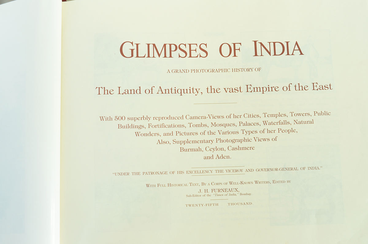 Glimpses of India, A Grand Photographic History Book