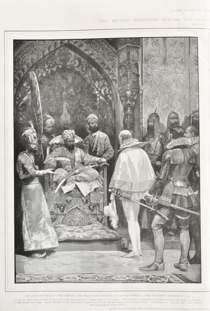 Origin Of The British East India Company, 1903 Print 