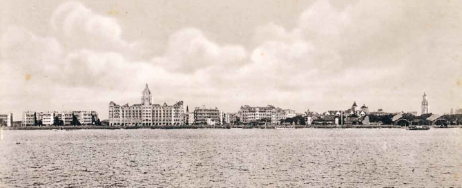 Bombay Coastline With The Taj Mahal Hotel - 4 Postcard 1906