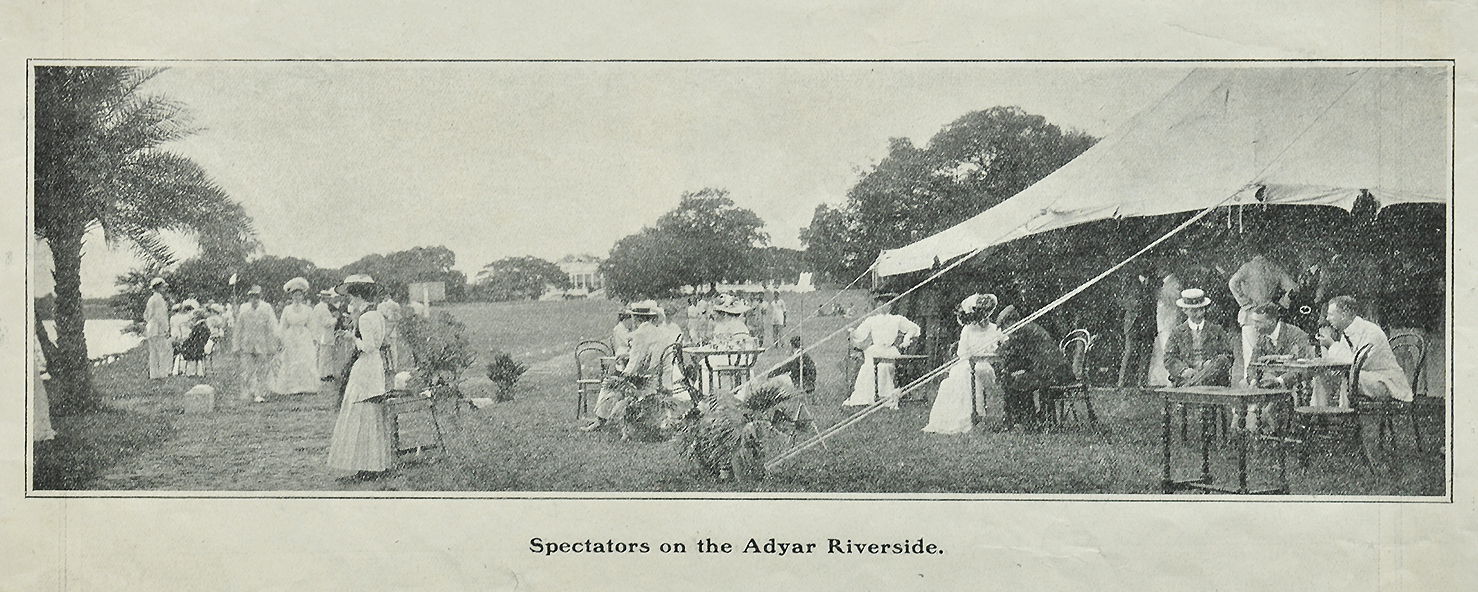 British Era Madras Boat Club Regatta, Old Print 1909