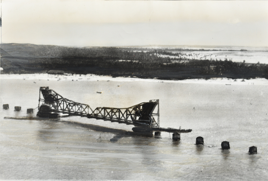Pamban Railway Bridge Washed Away By Cyclone, 1964 Photo