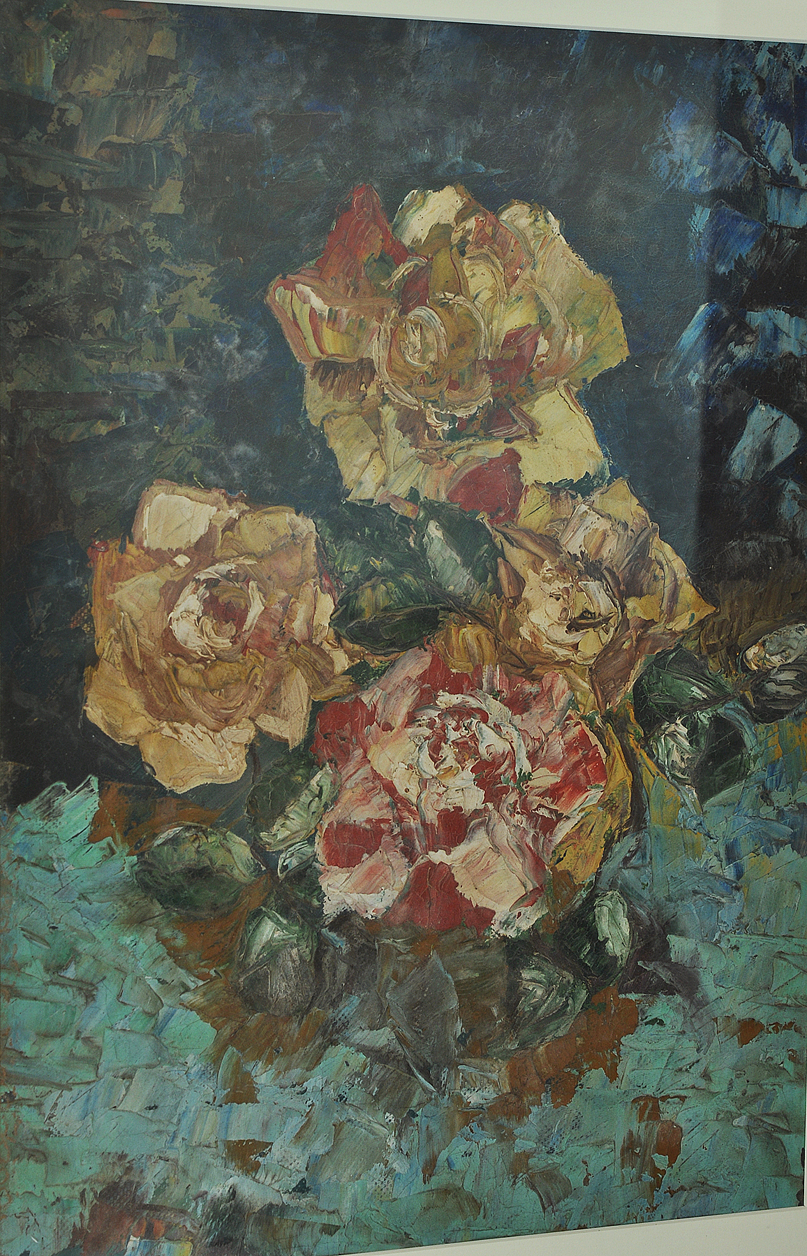 Oil Painting of Bunch of Roses British India, 1940
