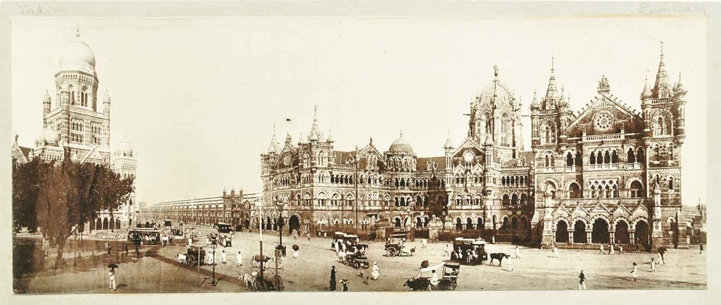 Grand View of Victoria Terminus & BMC Bombay, 1895 Photo