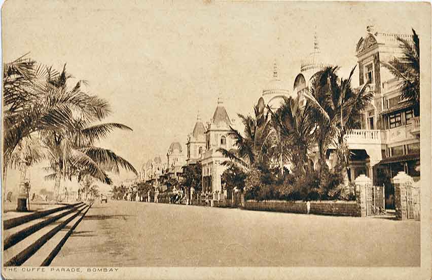 Four Views of Cuffe Parade Bombay - 4 Old Postcards 1910