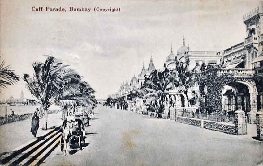 Four Views of Cuffe Parade Bombay - 4 Old Postcards 1910