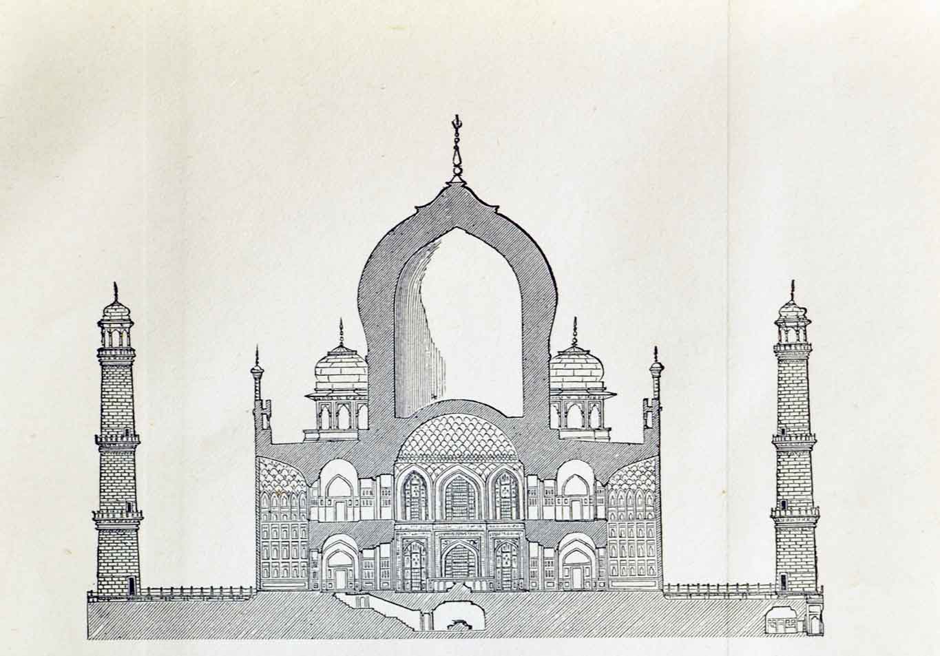cross section of taj mahal