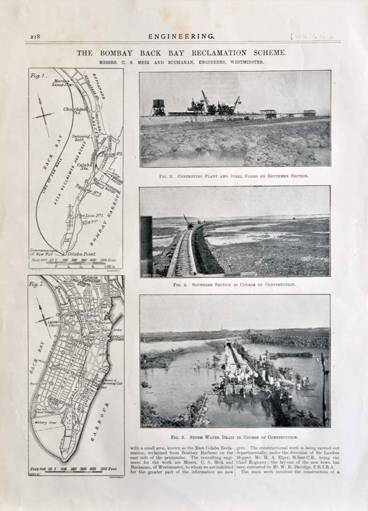 The Bombay Back Bay Reclamation Scheme, 1920s Rare Prints