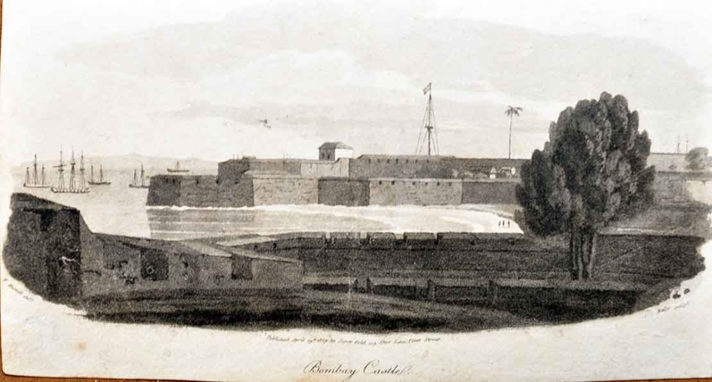 View of British Fort George & Castle Bombay, 1809 Print