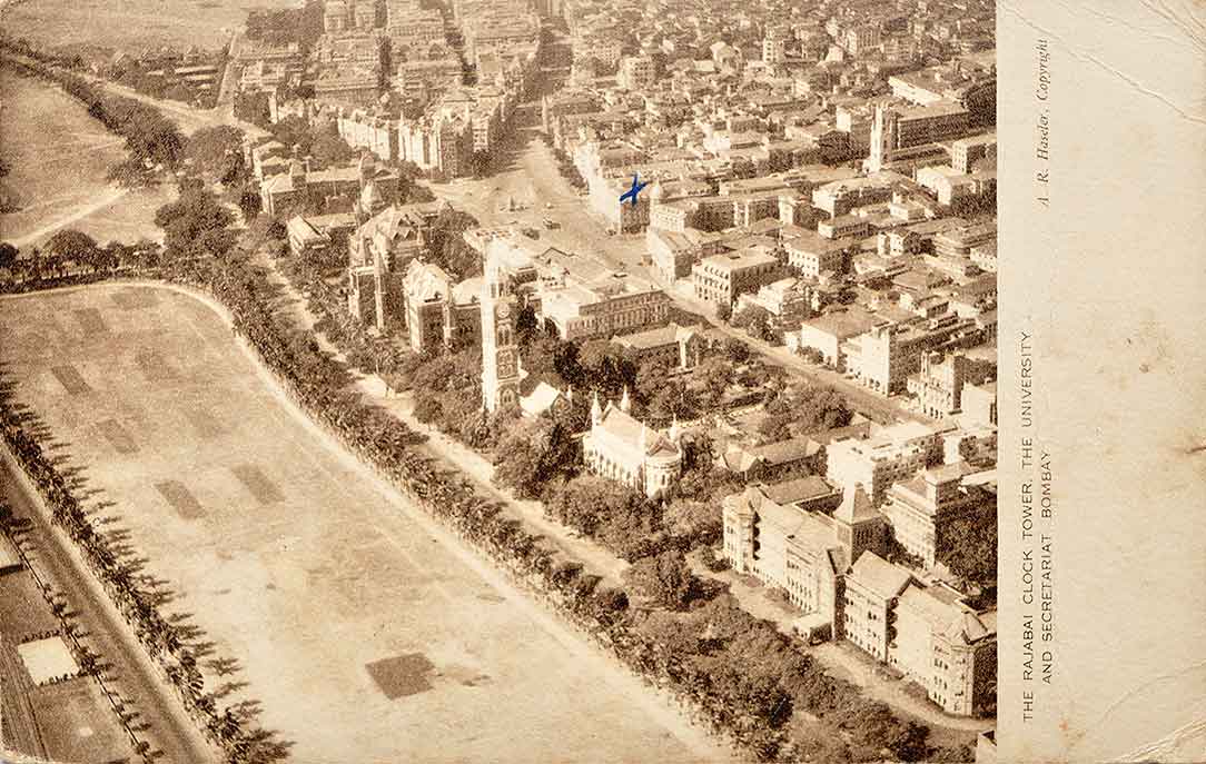 Aerial Views of Flora Fountain, Oval & Fort Bombay - 3 PCs 1937