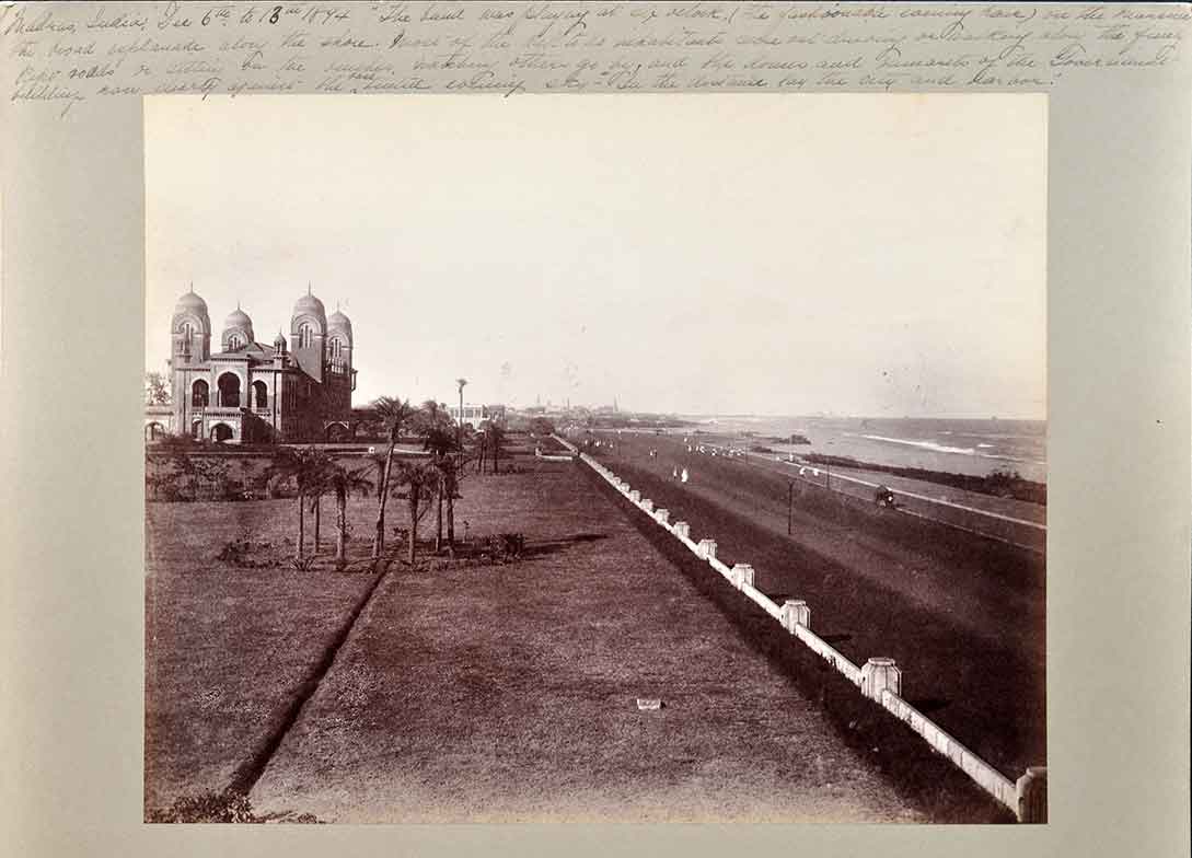 The Beautiful Marina & Senate House Madras, 1894 Photo