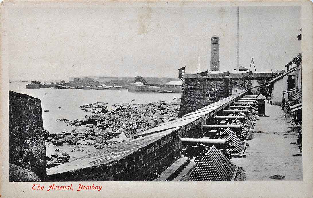 The Arsenal At Fort George Bombay - 2 Postcards 1900