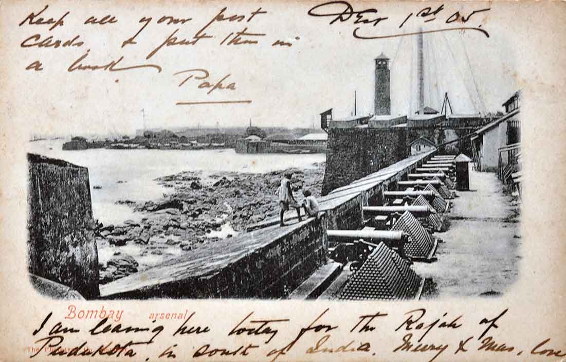 The Arsenal At Fort George Bombay - 2 Postcards 1900