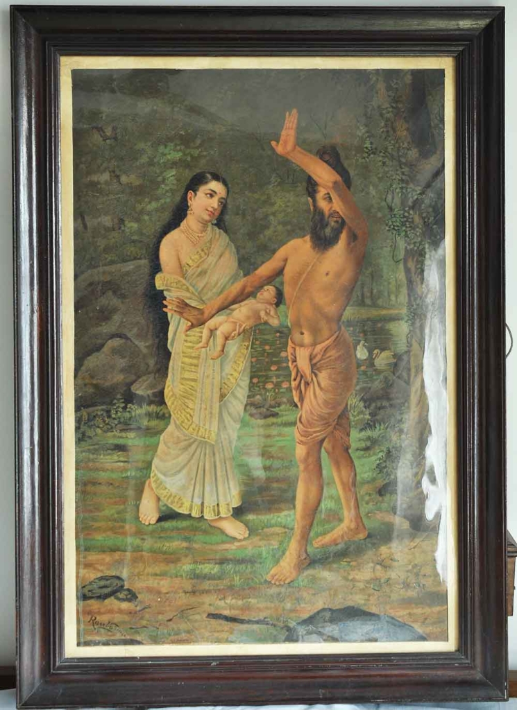 Birth of Shakuntala The First Oleograph of Raja Ravi Varma 1894