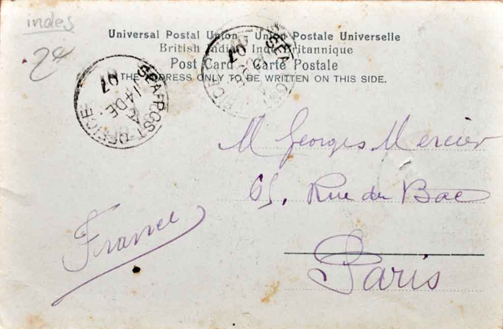 Marine Lines Apartments In British Era Bombay, 1900 Postcard