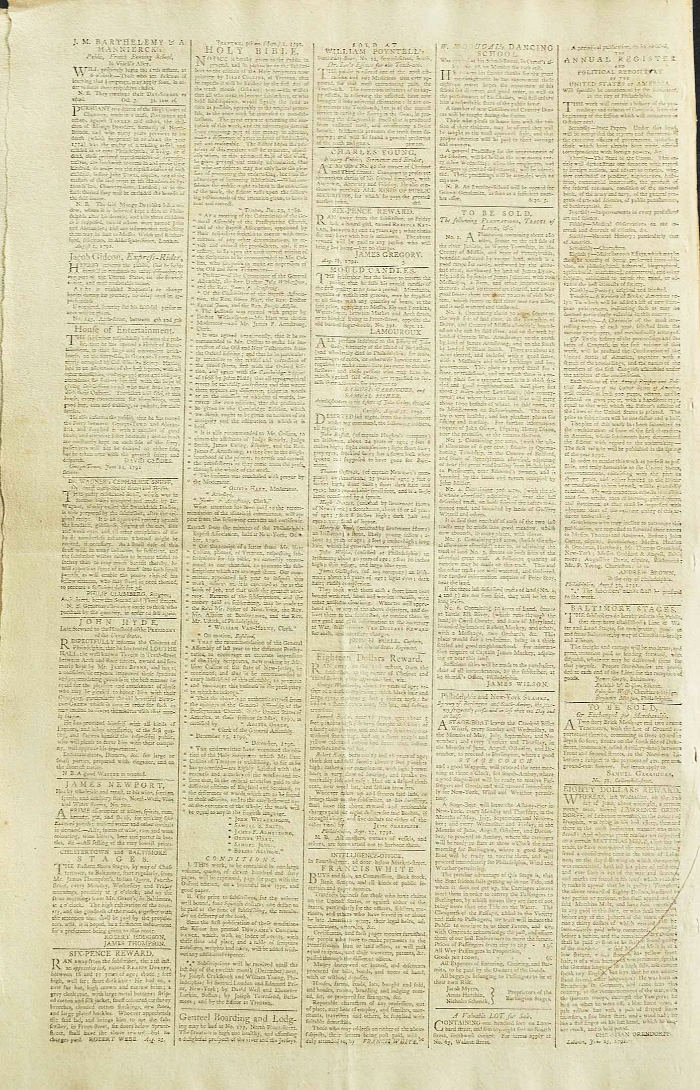 3rd Anglo-Mysore War Against Tipu Sultan, 1791 Newspaper2