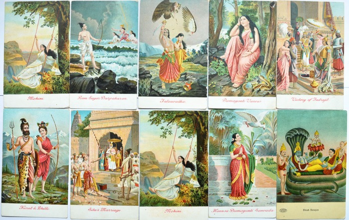 Vintage Postcards From The Ravi Varma Press Karla, 10 PCs 1904a